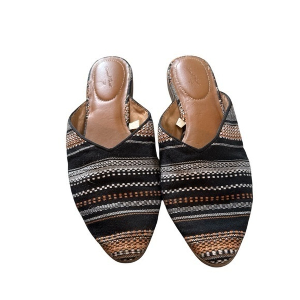 Stylish Universal Thread Aztec Black and Brown Women's Mules